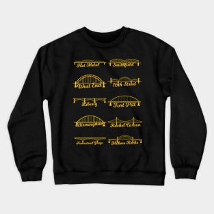 Sl City Of Pittsburgh Bridges 412 Black And Crewneck Sweatshirt